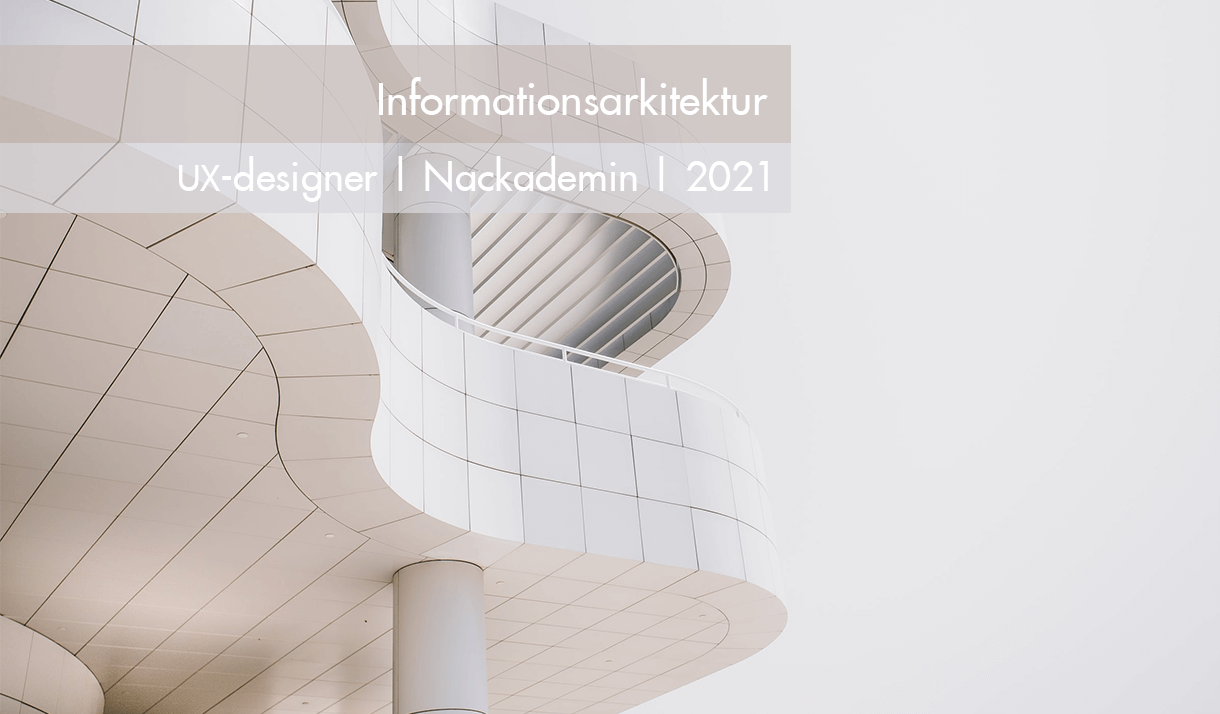 Du visar för närvarande Kursen Informationsarkitektur på UX-designer vid Nackademin