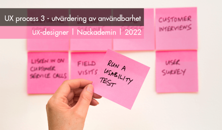 Läs mer om artikeln Kursen UX process 3 – Utvärdering av användbarhet på UX-designer vid Nackademin